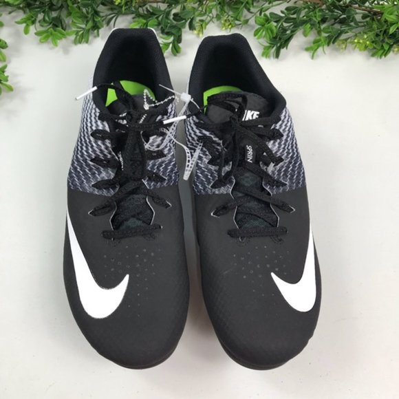 Nike Men’s Black & White Track Sprint Cleats Size 13 New - Picture 7 of 8
